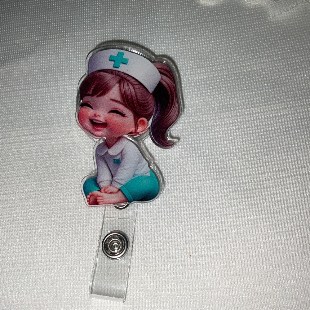 Healthcare Worker Pull String Badge for Nurses, CMA, & Techs